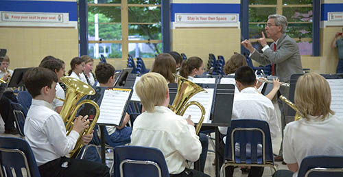 Students performing